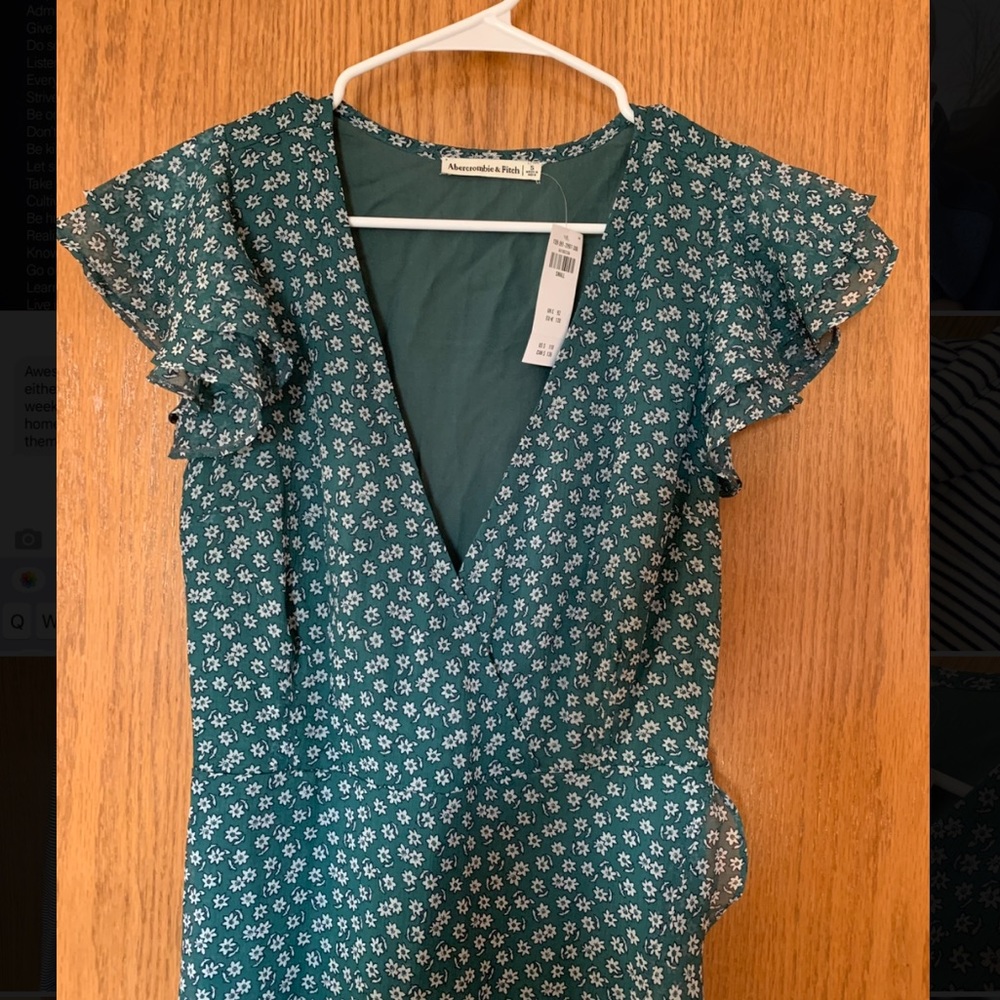 Abercrombie & Fitch Ruffle Hem Wrap Dress
